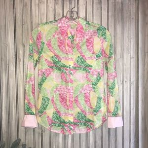 Lilly Pulitzer Colorful Button Down Shirt